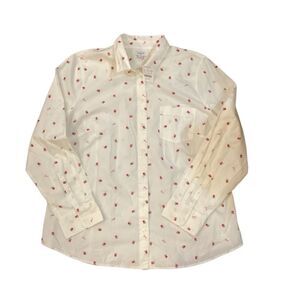 NWT J. Crew Factory apples teacher button-up cotton poplin shirt
